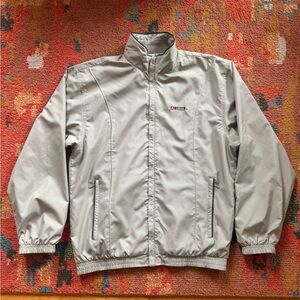 Men's Beige Adidas Track Jacket Size Lg